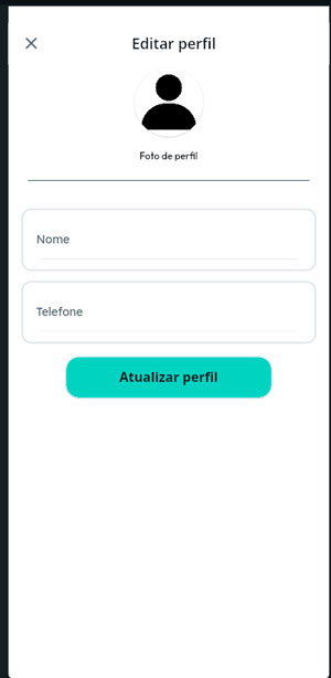 App Agendamentos - FlotterFlow - Página Editar Perfil