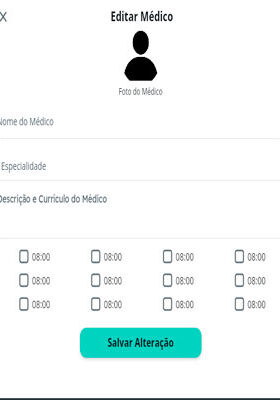 App Agendamentos Flutter Flow - Página Editar Médico